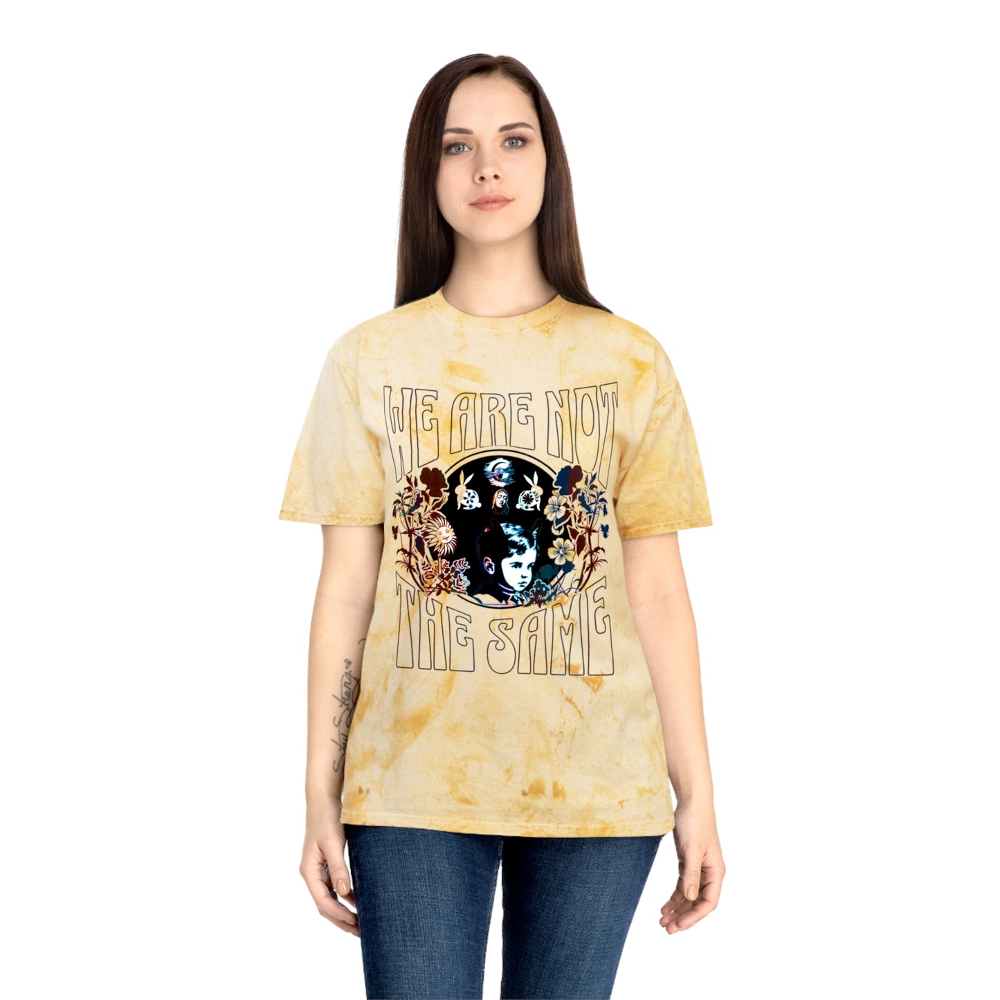 'We Are Not The Same" Retro Bloom Tee (Citrine)