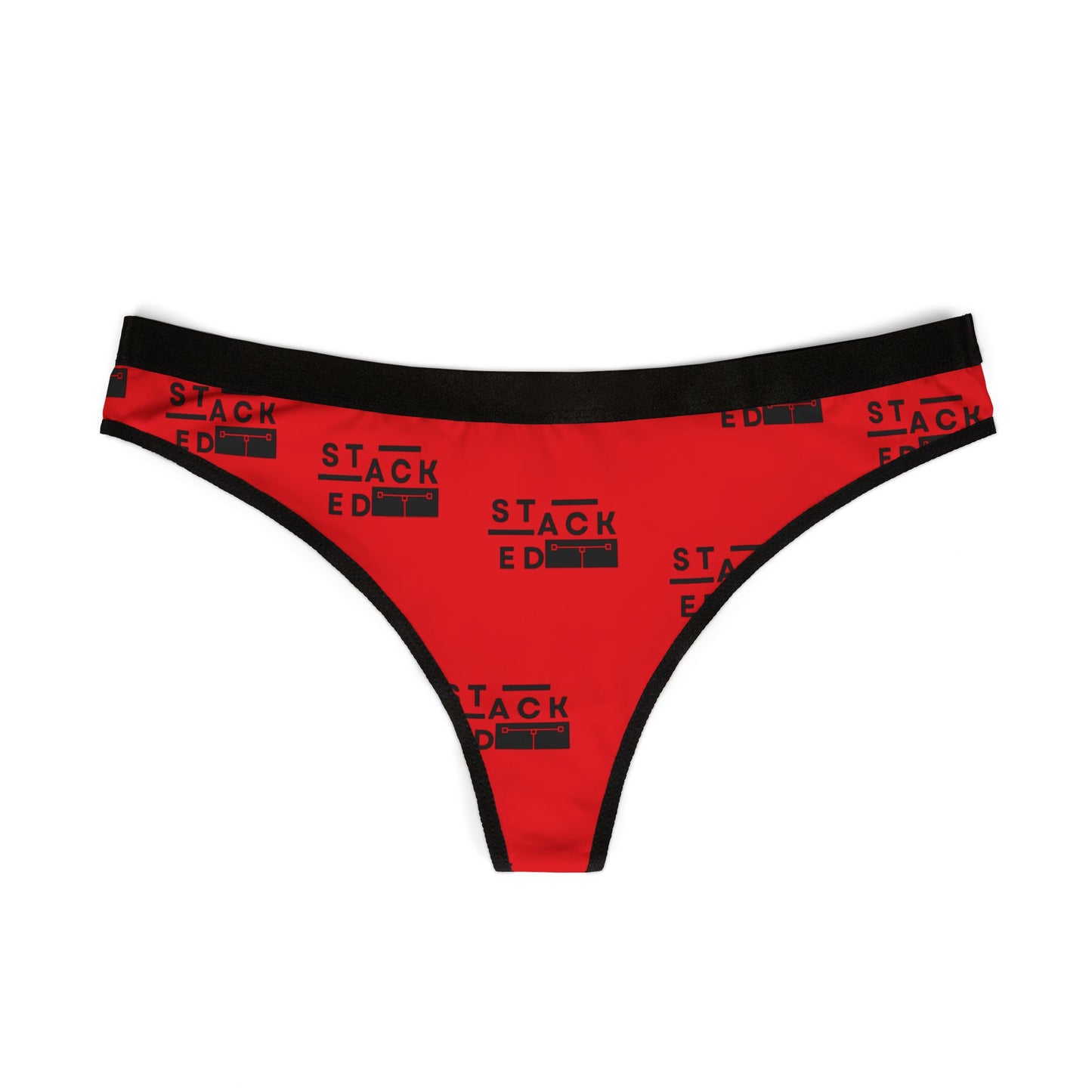 Stacked Seduction Thong - (Red Ruby)
