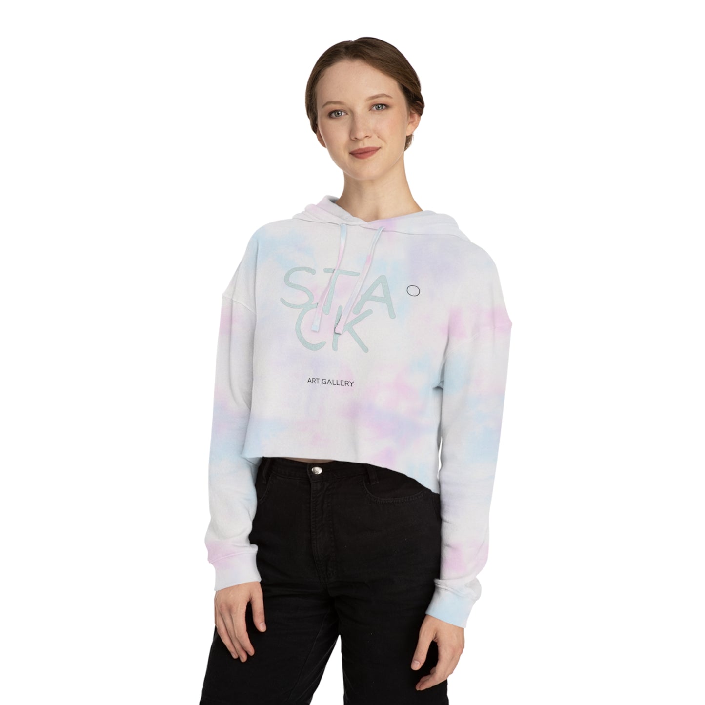 STACK ART GALLERY: Women’s Cropped Hoodie (Cotton Candy)