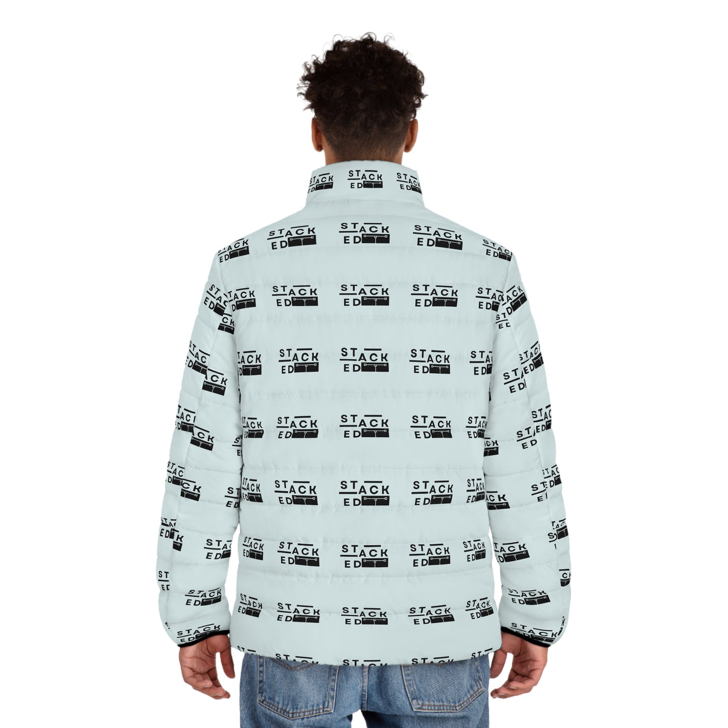 The Stacked Print Men's Puffer Coat