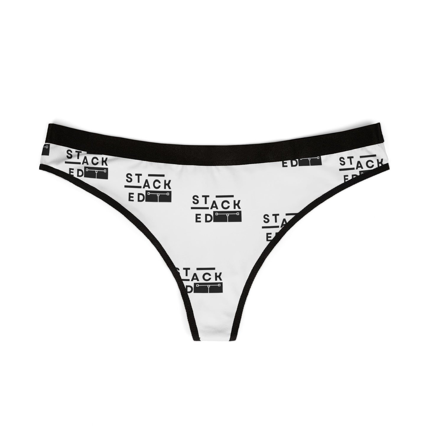 Stacked Seduction Thong (White)