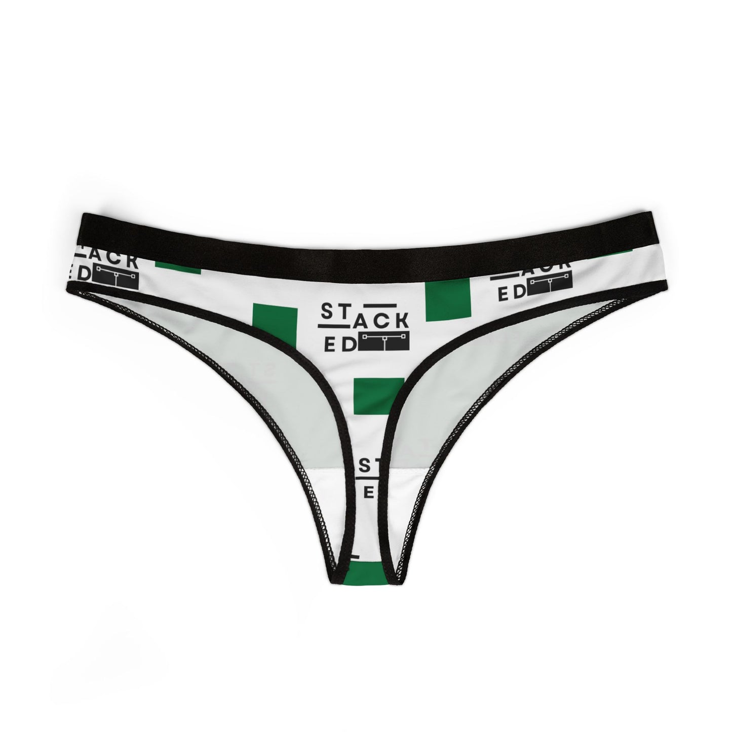 Stacked Seduction Thong (Dark Green)