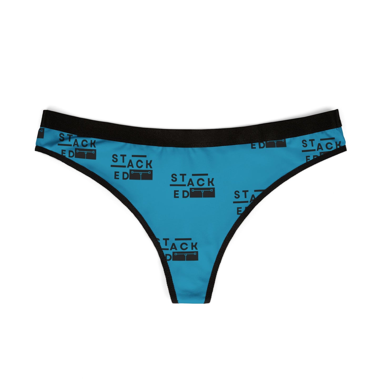 Stacked Seduction Thong (Turquoise)