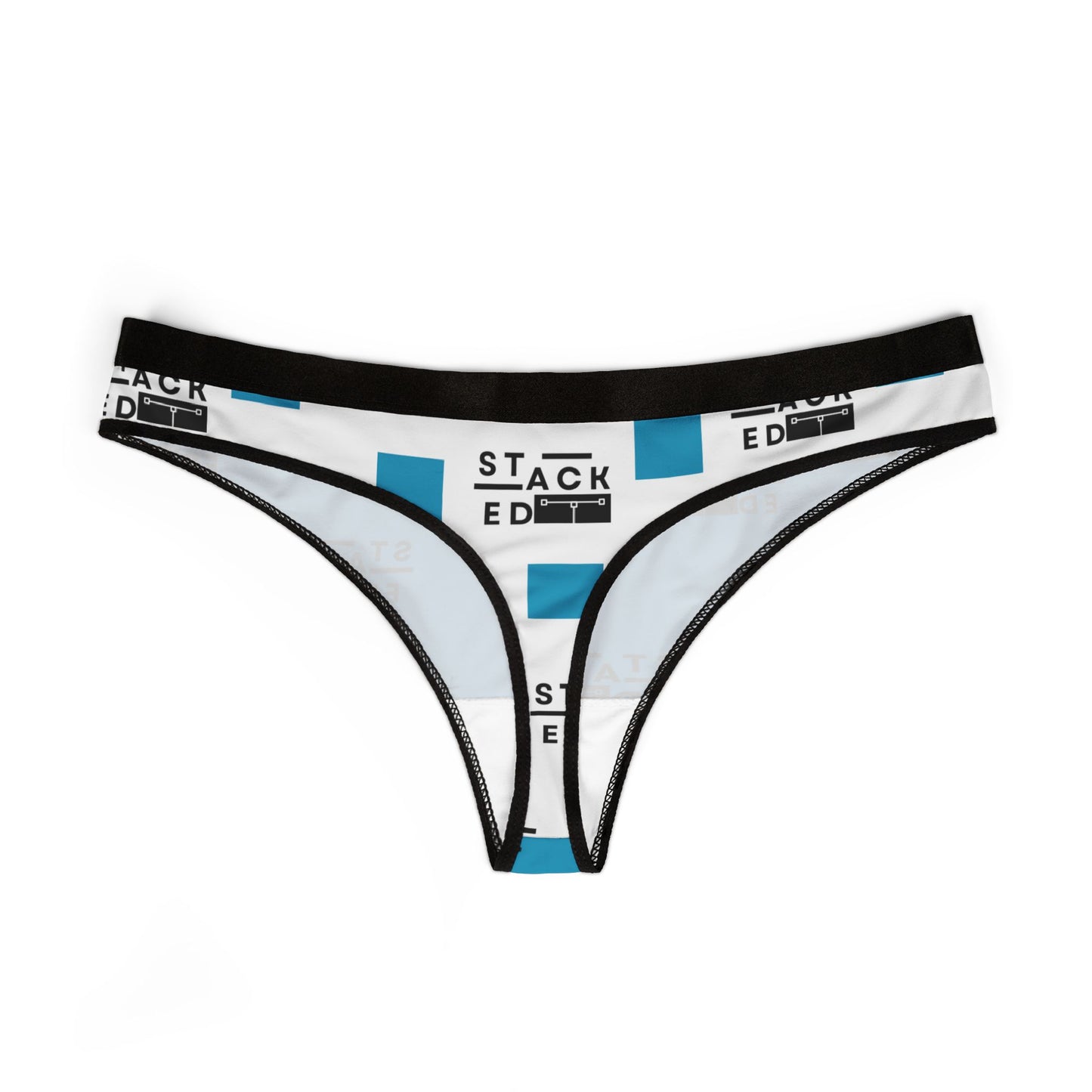 Stacked Seduction Thong (Turquoise)