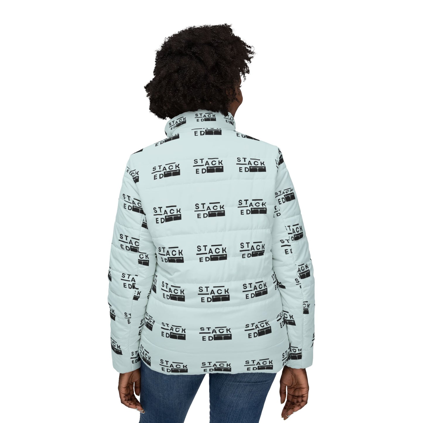 The Stacked Print Women's Puffer Coat