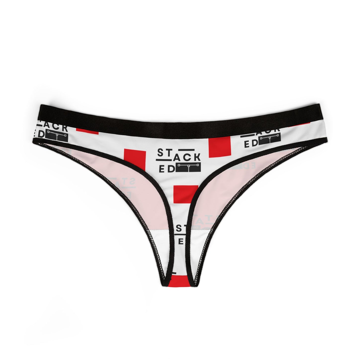 Stacked Seduction Thong - (Red Ruby)