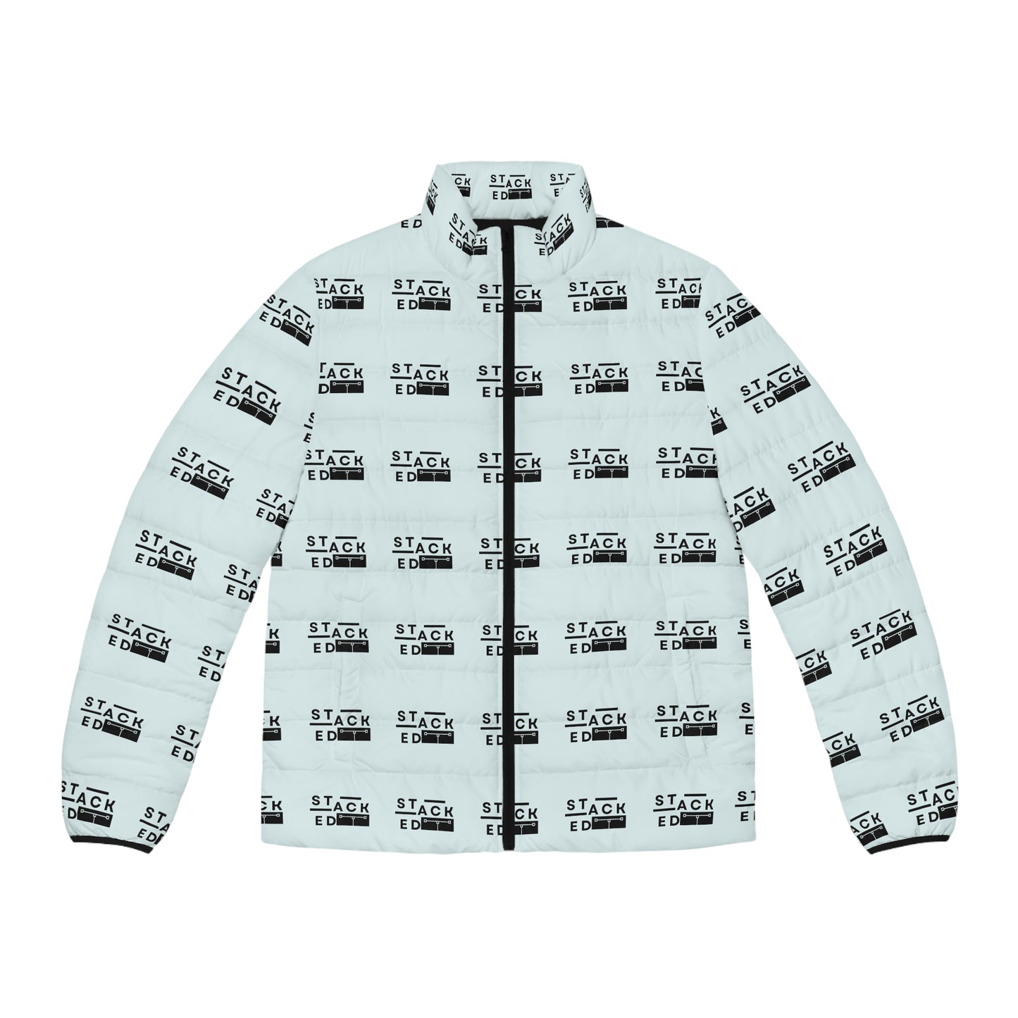 The Stacked Print Men's Puffer Coat