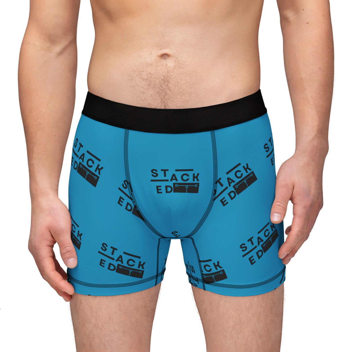 Stacked Tall - Men’s Boxer Briefs (Turquoise)