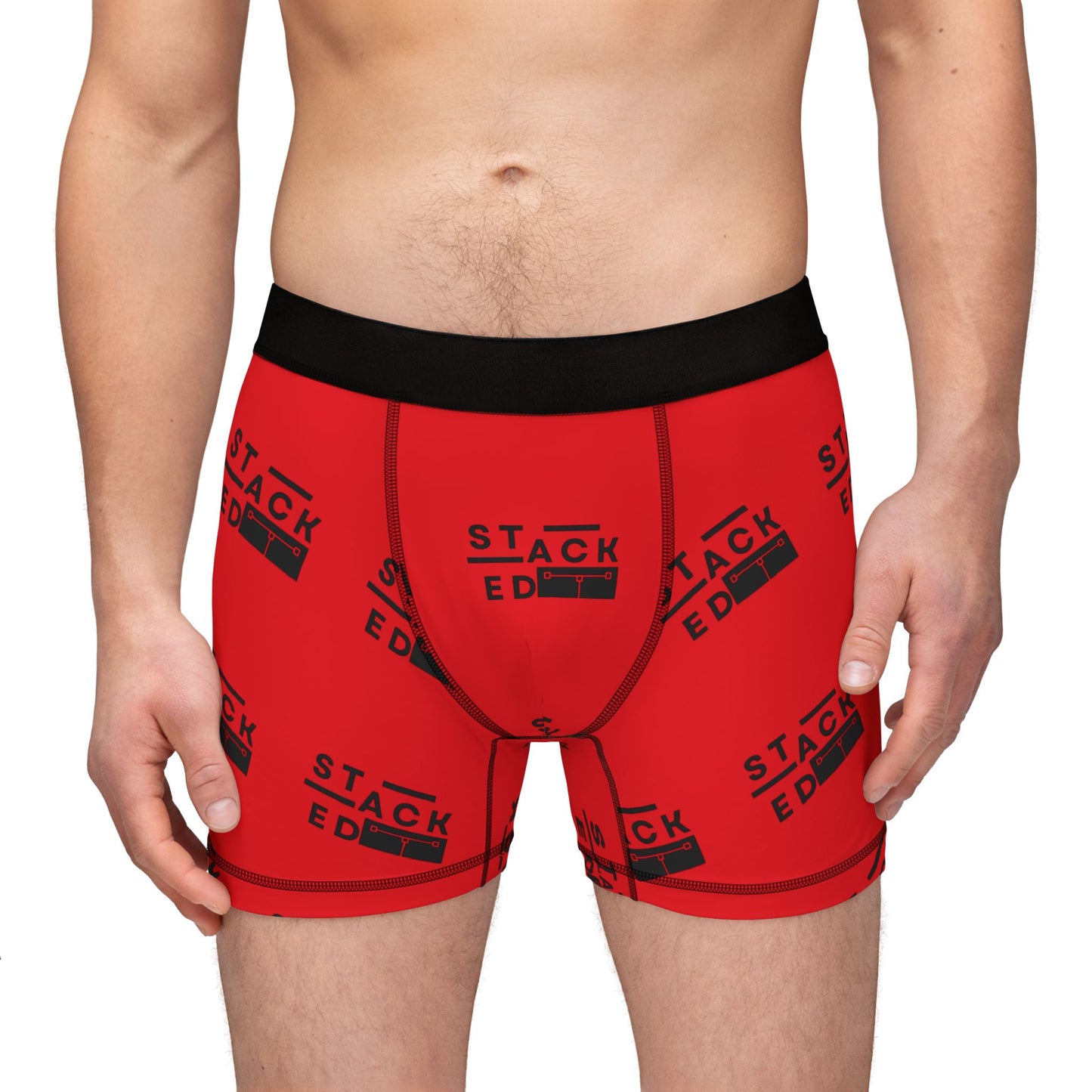 Stacked Tall - Men’s Boxer Briefs (Red)