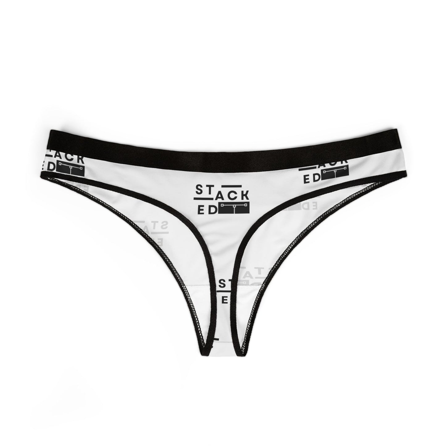 Stacked Seduction Thong (White)
