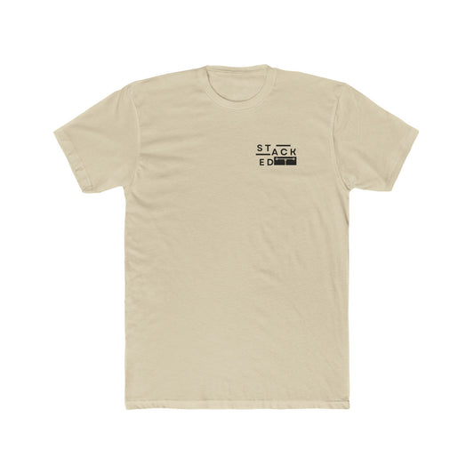 Stacked Cotton Crew Tee (Solid Cream)