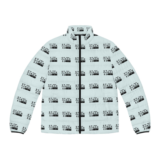 The Stacked Print Men's Puffer Coat
