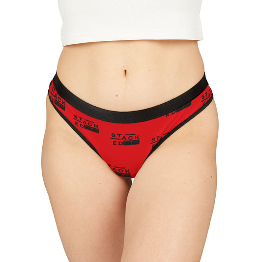 Stacked Seduction Thong - (Red Ruby)